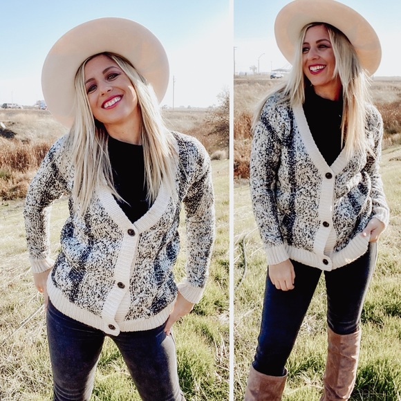 NEW SPECKLED FRONT GRANDPA CARDIGAN - Picture 11 of 12